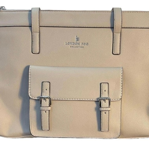 London Fog Large Tote Pocket Front - Picture 3 of 7